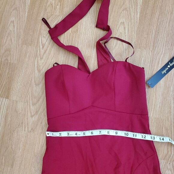 Sequin Hearts Red Sleeveless Chocker Dress Sz 5 - Picture 9 of 14